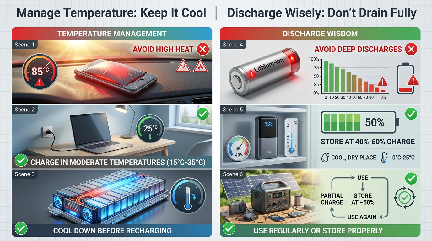 温度管理与放电智慧