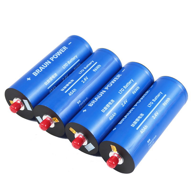 China LTO 2.4V 40AH LTO66160K 30000 Cycle Grade A Lithium Titanate